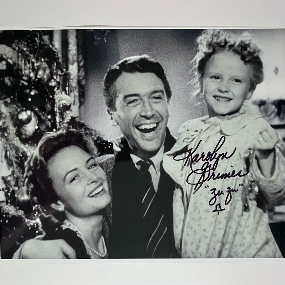 IT’S A WONDERFUL LIFE Signed 8x10 / KAROLYN GRIMES as Zuzu Bailey / BELL DRAWING